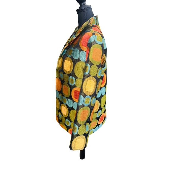 Painted Pony Multicolor Abstract Artsy Office Open Cardigan Blazer Womens M - Picture 4 of 7